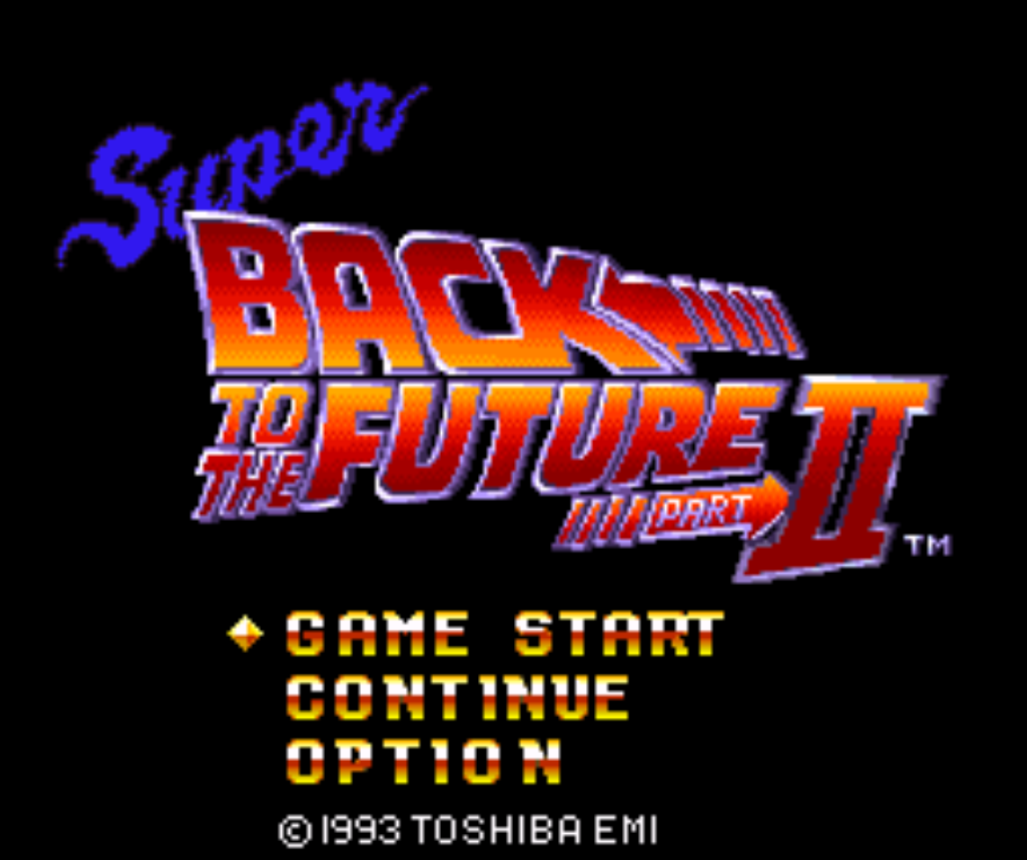 Super Back to the Future 2 Title Screen